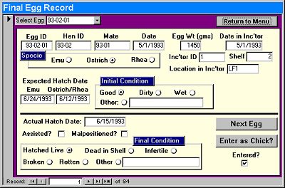 Egg Record
